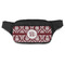 Maroon & White Fanny Packs - FRONT