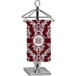 Maroon & White Finger Tip Towel - Full Print (Personalized)