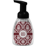 Maroon & White Foam Soap Bottle - Black (Personalized)