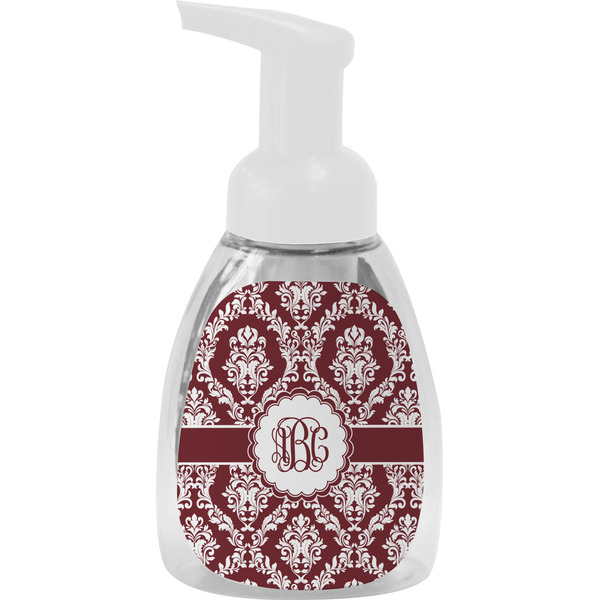 Custom Maroon & White Foam Soap Bottle (Personalized)