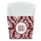 Maroon & White French Fry Favor Box - Front View