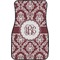Maroon & White Front Seat Car Mat
