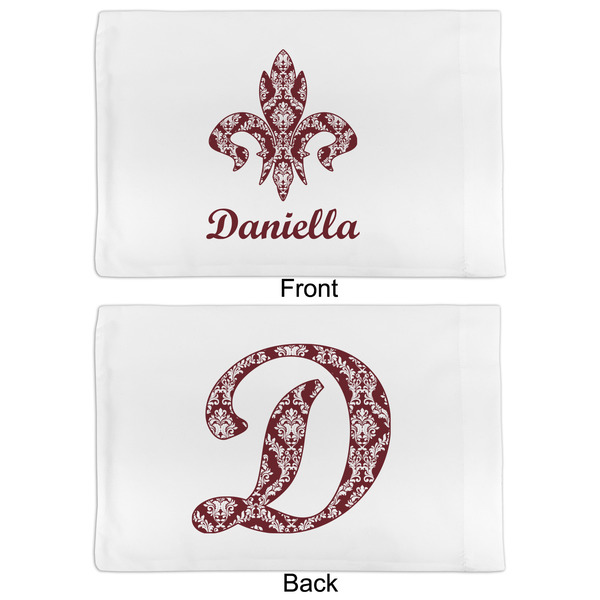 Maroon & White Full Pillow Case - APPROVAL (partial print)