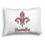 Maroon & White Pillow Case - Standard - Graphic (Personalized)
