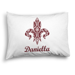 Maroon & White Pillow Case - Standard - Graphic (Personalized)