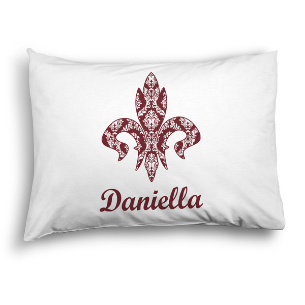Custom Maroon & White Pillow Case - Standard - Graphic (Personalized)