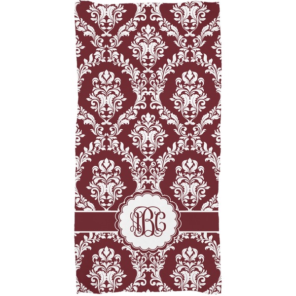 Maroon & White Full Sized Bath Towel - Apvl