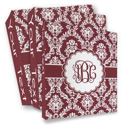 Maroon & White 3 Ring Binder - Full Wrap (Personalized)