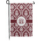 Maroon & White Small Garden Flag - Single Sided w/ Monograms