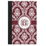 Maroon & White Genuine Leather Passport Cover (Personalized)
