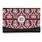 Maroon & White Genuine Leather Womens Wallet - Front/Main