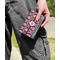 Maroon & White Genuine Leather Womens Wallet - In Context