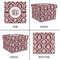 Maroon & White Gift Boxes with Lid - Canvas Wrapped - Medium - Approval