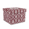 Maroon & White Gift Boxes with Lid - Canvas Wrapped - Medium - Front/Main