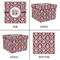 Maroon & White Gift Boxes with Lid - Canvas Wrapped - X-Large - Approval