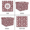 Maroon & White Gift Boxes with Lid - Canvas Wrapped - XX-Large - Approval