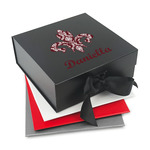 Maroon & White Gift Box with Magnetic Lid (Personalized)