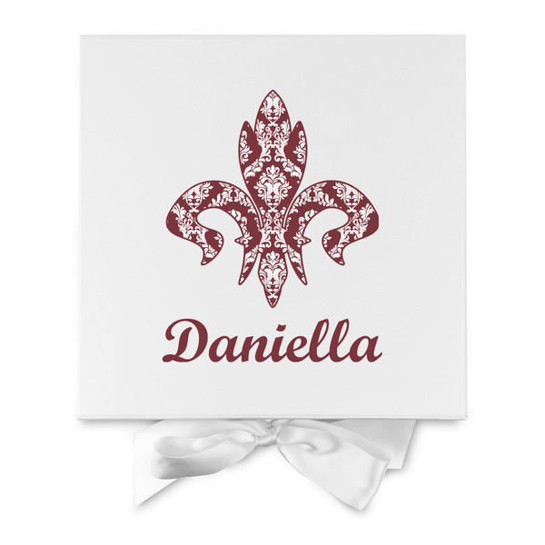 Maroon & White Gift Boxes with Magnetic Lid - White - Approval