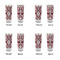Maroon & White Glass Shot Glass - 2 oz - Set of 4 - APPROVAL