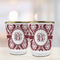 Maroon & White Glass Shot Glass - with gold rim - LIFESTYLE