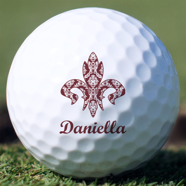 Custom Maroon & White Golf Balls (Personalized)