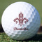 Maroon & White Golf Ball - Branded - Front