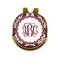 Maroon & White Golf Ball Marker - Hat Clip - Gold