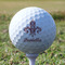 Maroon & White Golf Ball - Non-Branded - Tee