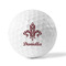 Maroon & White Golf Balls - Generic - Set of 12 - FRONT