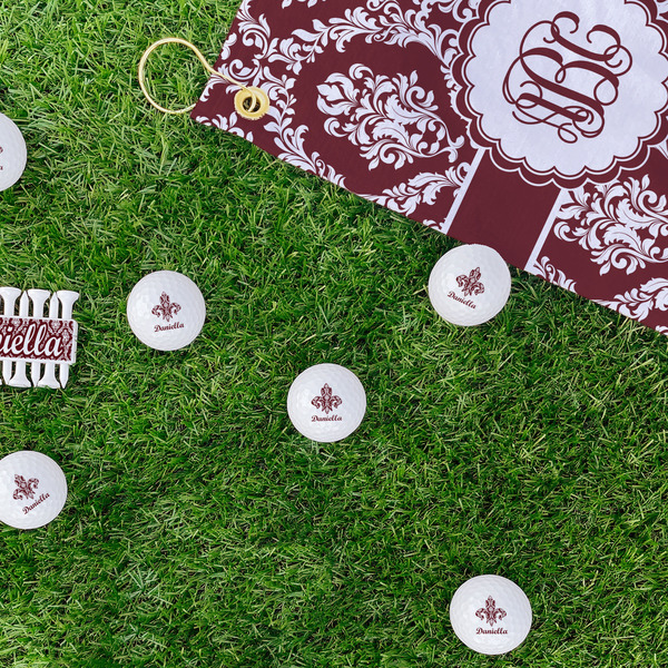 Maroon & White Golf Balls - Generic - Set of 12 - LIFESTYLE