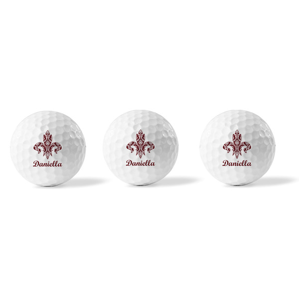 Maroon & White Golf Balls - Generic - Set of 3 - APPROVAL
