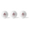Maroon & White Golf Balls - Generic - Set of 3 - APPROVAL