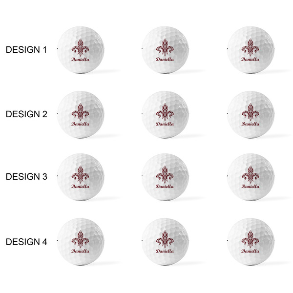 Maroon & White Golf Balls - Titleist - Set of 12 - APPROVAL