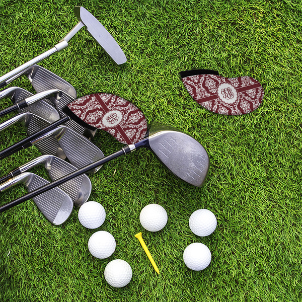 Maroon & White Golf Club Covers - LIFESTYLE