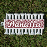 Maroon & White Golf Tees & Ball Markers Set (Personalized)