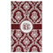 Maroon & White Golf Towel - Poly-Cotton Blend - Large w/ Monograms