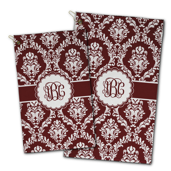 Maroon & White Golf Towel - PARENT (small and large)