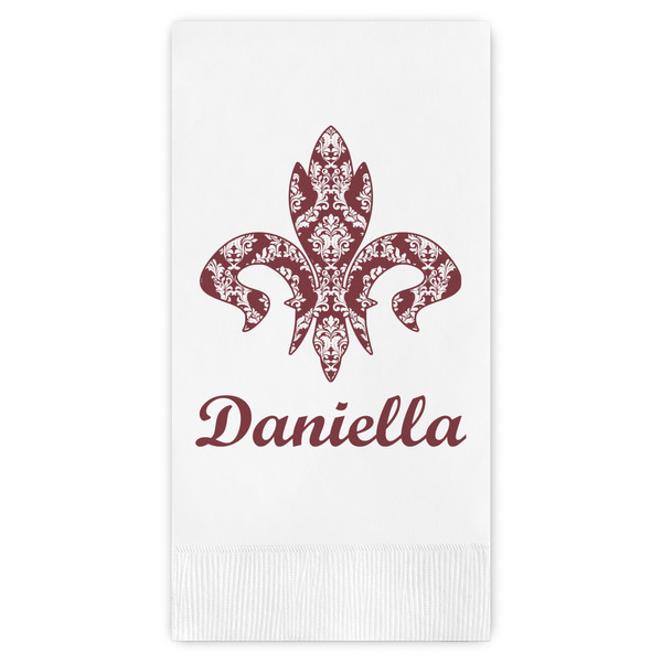 Custom Maroon & White Guest Paper Towels - Full Color (Personalized)