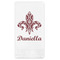 Maroon & White Guest Napkin - Front View