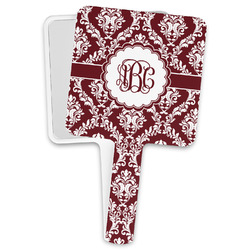 Maroon & White Hand Mirror (Personalized)