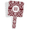 Maroon & White Hand Mirror (Personalized)