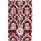 Maroon & White Hand Towel (Personalized) Full