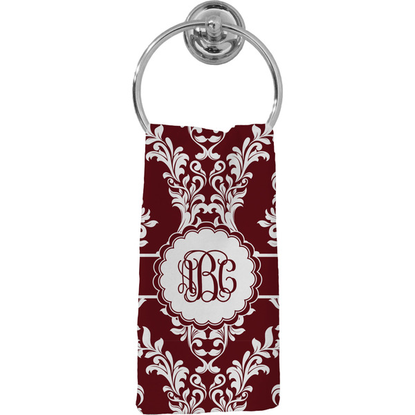 Custom Maroon & White Hand Towel - Full Print (Personalized)