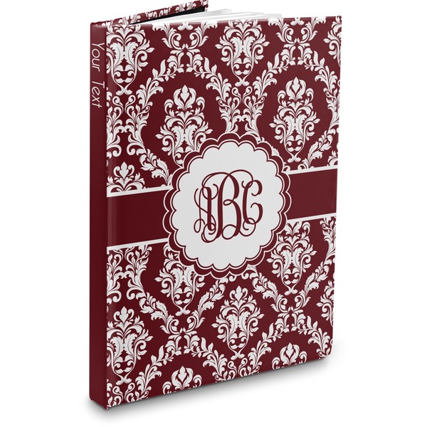 Custom Maroon & White Hardbound Journal (Personalized)