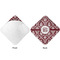 Maroon & White Hooded Baby Towel- Approval