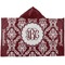 Maroon & White Kids Hooded Towel (Personalized)