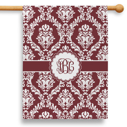 Maroon & White 28" House Flag - Double Sided (Personalized)