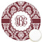 Maroon & White Printed Cookie Topper - 3.25" (Personalized)