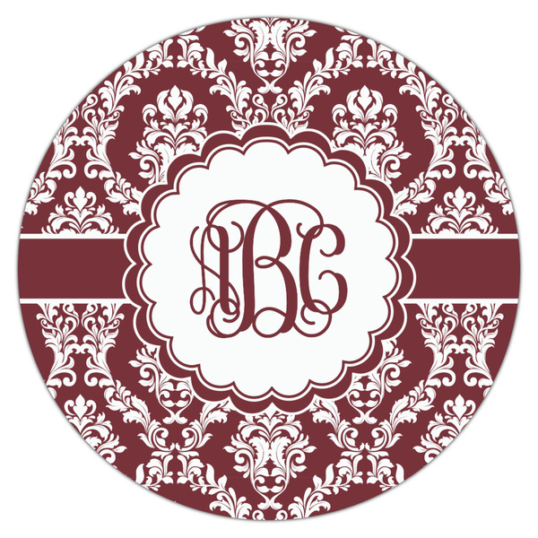 Maroon & White Icing Circle - Large - Single