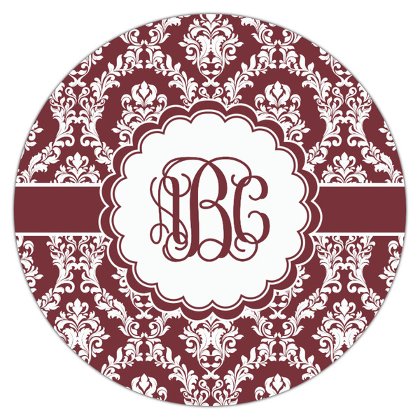 Maroon & White Icing Circle - Medium - Single